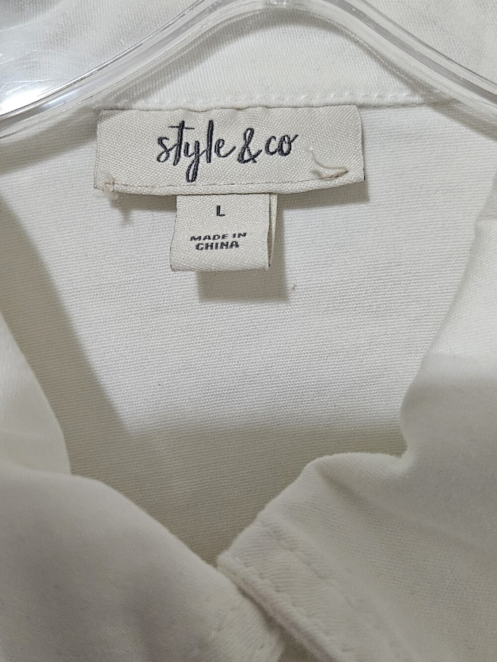 Style & Co. White Denim Jean Jacket - Picture 6 of 9
